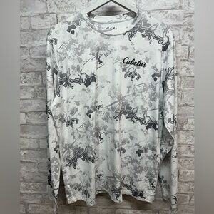 Cabela’s viper snow long sleeve tee men’s L white wicking sun‎ protection NWT